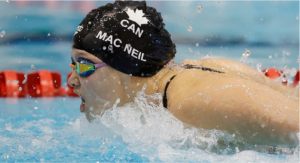 The 24-year-old Canadian won the women’s 100m butterfly at the Tokyo 2020 Games