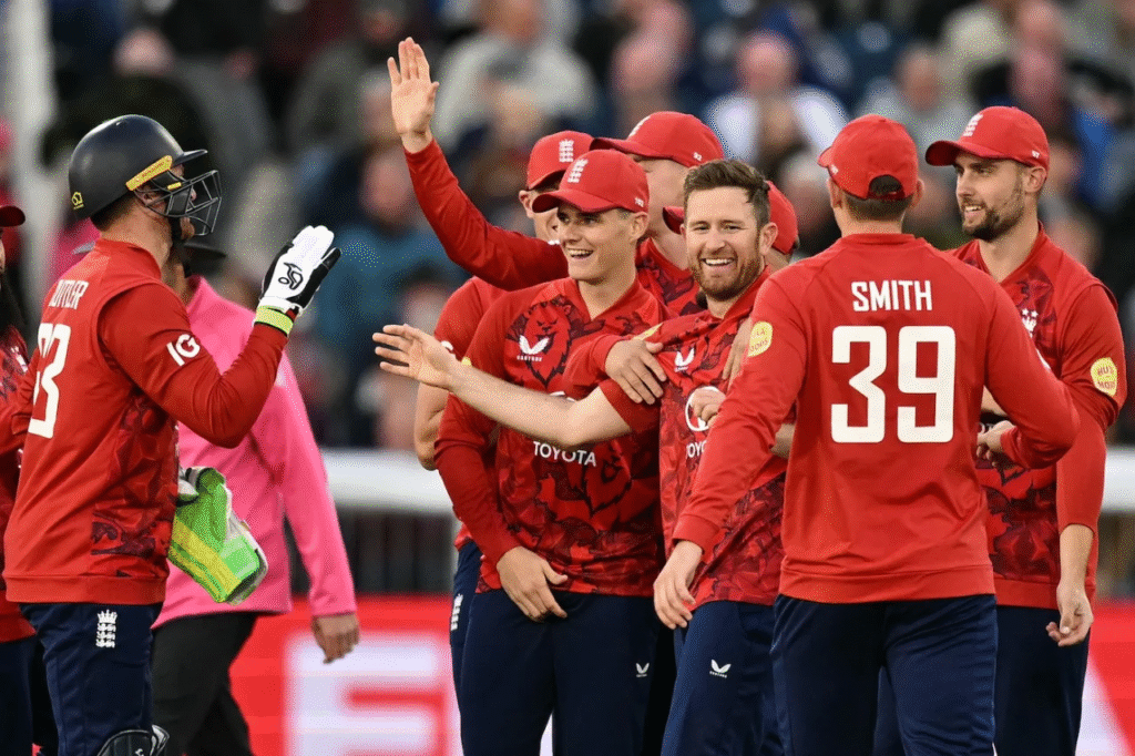 England defeated West Indies in the first T20I by 21 runs.