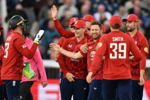 England defeated West Indies in the first T20I by 21 runs.